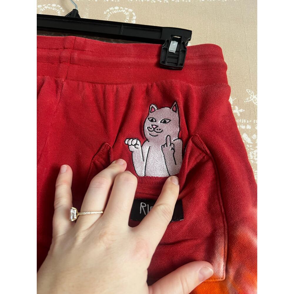 RIPNDIP OG PRISMA EMBROIDERED SWEATPANTS (RED TIE DYE) - Picture 11 of 11